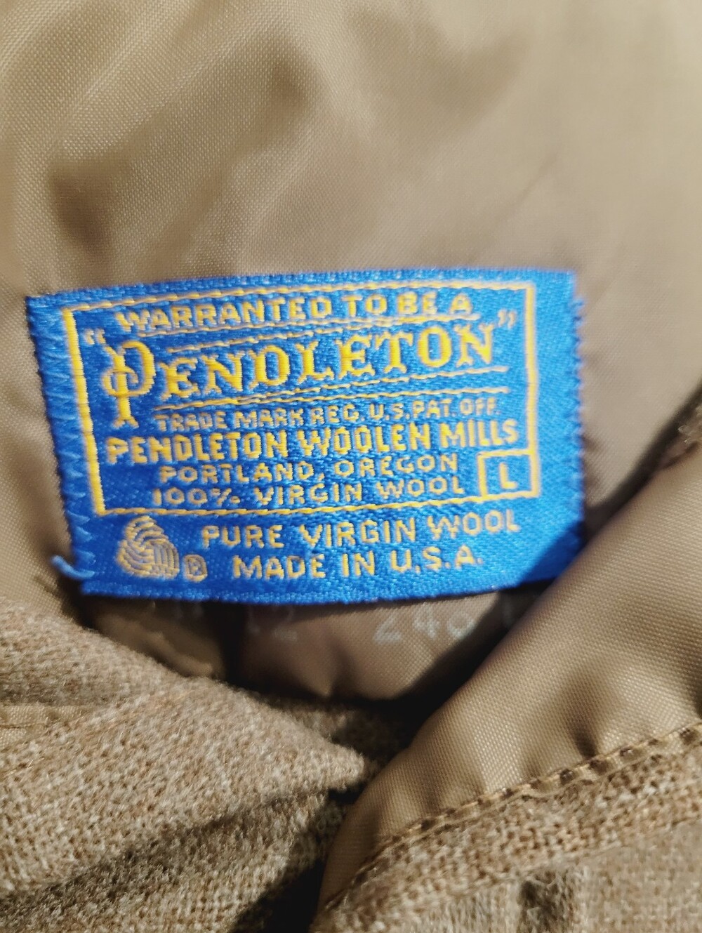 Vintage Pendleton Outdoors Man 100% Virgin Wool Shirt USA Made Brown Large - Picture 6 of 15
